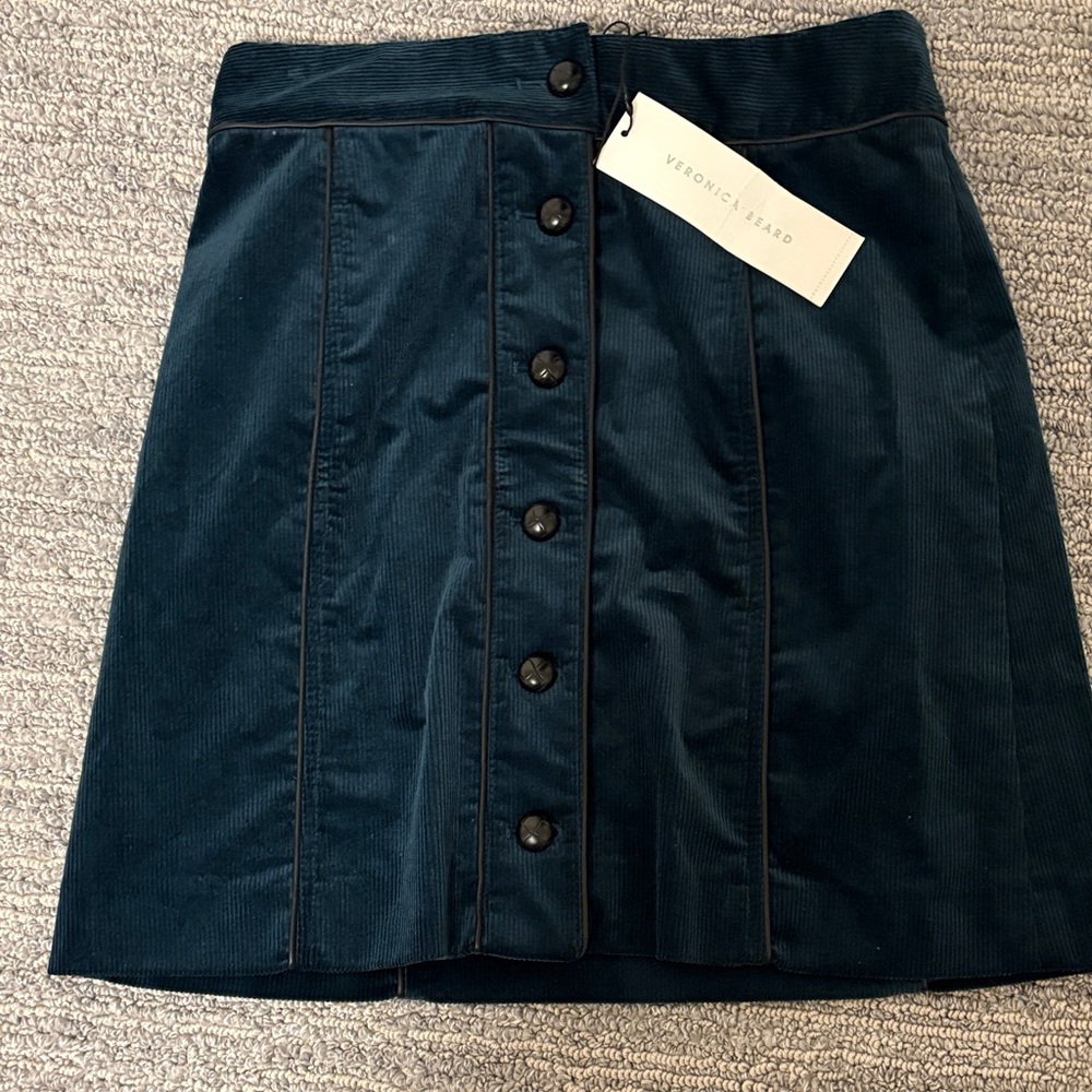 Veronica Beard $350 Corduroy Hatcher Skirt  Size 0 made in USA